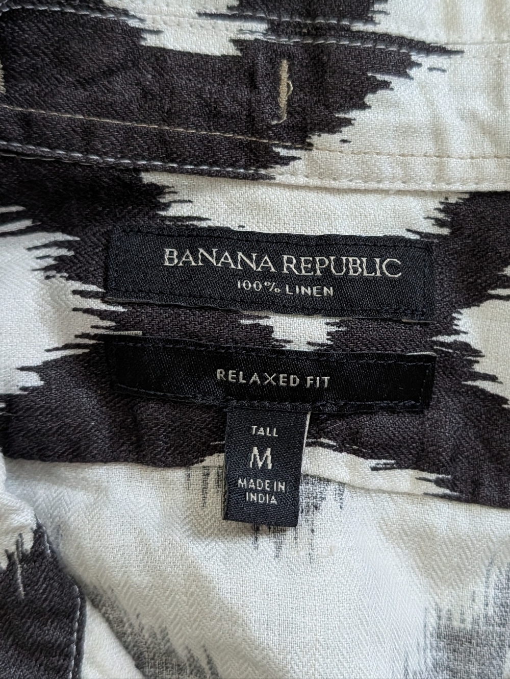Banana Republic Mens White Button Down Mateo Linen Resort Shirt Size Medium - Picture 7 of 10